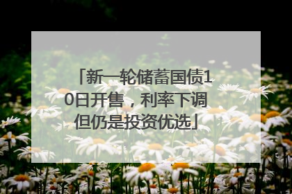 新一轮储蓄国债10日开售，利率下调但仍是投资优选