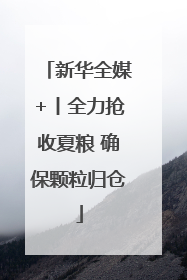新华全媒+丨全力抢收夏粮 确保颗粒归仓