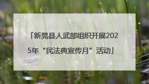 新晃县人武部组织开展2025年“民法典宣传月”活动