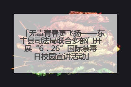 无毒青春更飞扬——东丰县司法局联合多部门开展“6．26”国际禁毒日校园宣讲活动