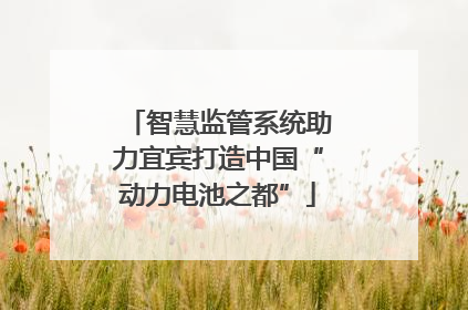 智慧监管系统助力宜宾打造中国“动力电池之都”