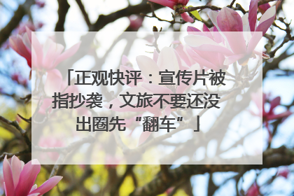 正观快评：宣传片被指抄袭，文旅不要还没出圈先“翻车”