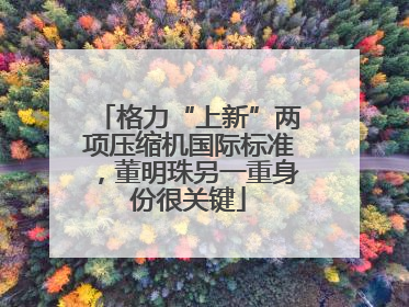 格力“上新”两项压缩机国际标准，董明珠另一重身份很关键