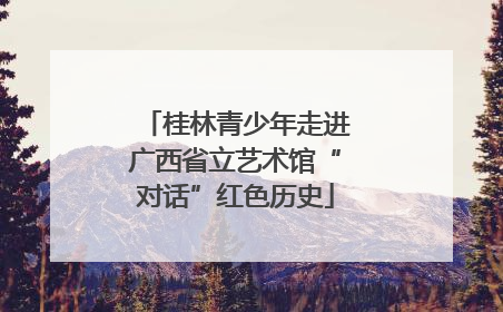 桂林青少年走进广西省立艺术馆“对话”红色历史