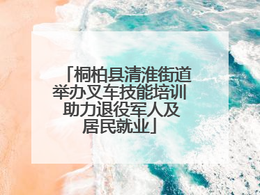 桐柏县清淮街道举办叉车技能培训 助力退役军人及居民就业