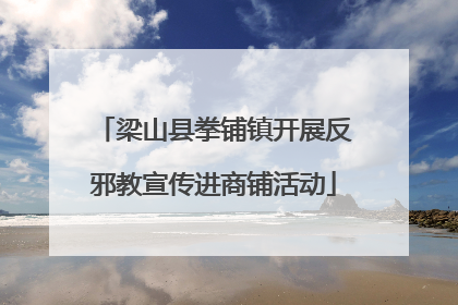 梁山县拳铺镇开展反邪教宣传进商铺活动