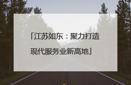 江苏如东：聚力打造现代服务业新高地