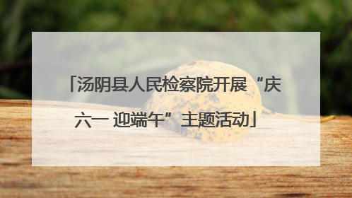 汤阴县人民检察院开展“庆六一 迎端午”主题活动