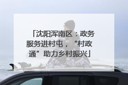 沈阳浑南区：政务服务进村屯，“村政通”助力乡村振兴