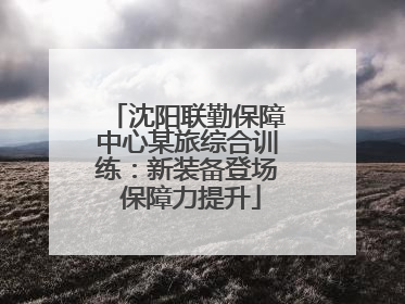 沈阳联勤保障中心某旅综合训练：新装备登场 保障力提升