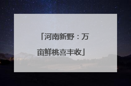 河南新野：万亩鲜桃喜丰收