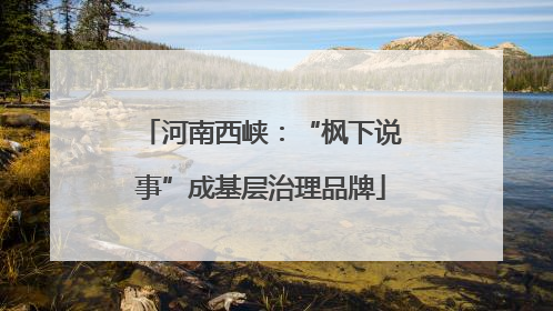 河南西峡：“枫下说事”成基层治理品牌