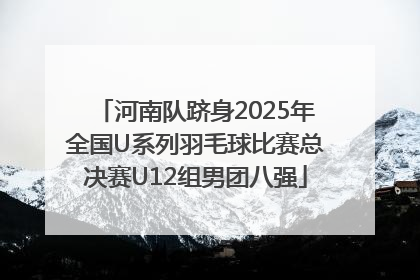 河南队跻身2025年全国U系列羽毛球比赛总决赛U12组男团八强