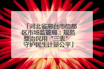 河北省邢台市信都区市场监管局：规范整治民用“三表” 守护民生计量公平