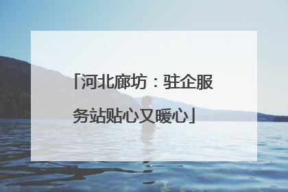 河北廊坊：驻企服务站贴心又暖心