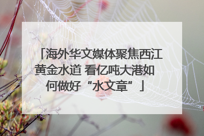 海外华文媒体聚焦西江黄金水道 看亿吨大港如何做好“水文章”