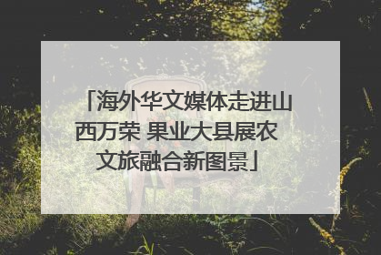 海外华文媒体走进山西万荣 果业大县展农文旅融合新图景