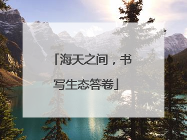 海天之间，书写生态答卷