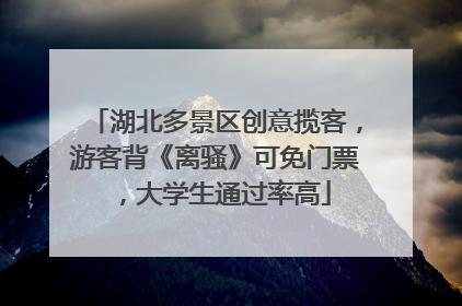 湖北多景区创意揽客，游客背《离骚》可免门票，大学生通过率高