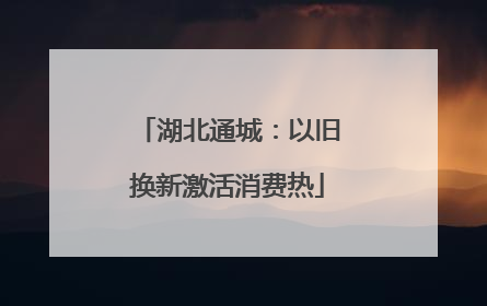 湖北通城：以旧换新激活消费热
