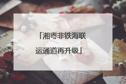 湘粤非铁海联运通道再升级