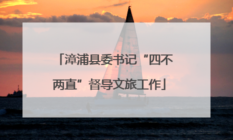 漳浦县委书记“四不两直”督导文旅工作