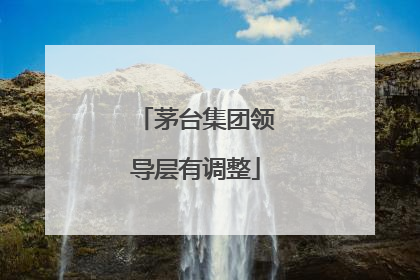 茅台集团领导层有调整