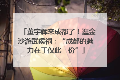 董宇辉来成都了！逛金沙游武侯祠：“成都的魅力在于仅此一份”