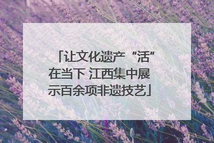 让文化遗产“活”在当下 江西集中展示百余项非遗技艺