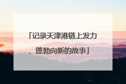 记录天津港链上发力、蓬勃向新的故事