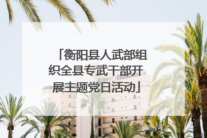 衡阳县人武部组织全县专武干部开展主题党日活动