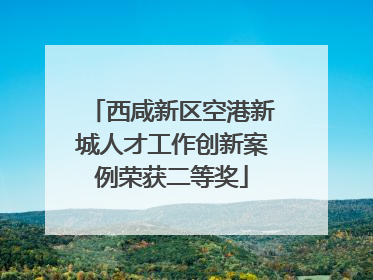 西咸新区空港新城人才工作创新案例荣获二等奖