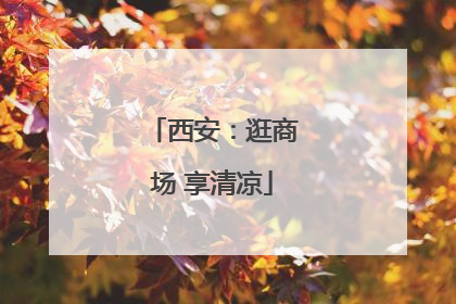 西安：逛商场 享清凉