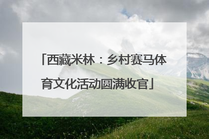 西藏米林：乡村赛马体育文化活动圆满收官