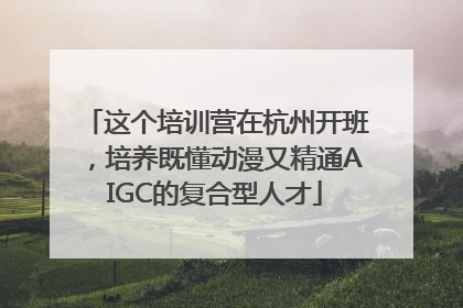 这个培训营在杭州开班，培养既懂动漫又精通AIGC的复合型人才