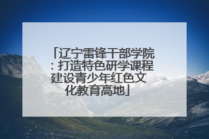 辽宁雷锋干部学院：打造特色研学课程 建设青少年红色文化教育高地