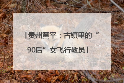 贵州黄平：古镇里的“90后”女飞行教员