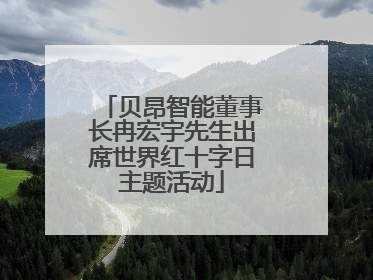 贝昂智能董事长冉宏宇先生出席世界红十字日主题活动