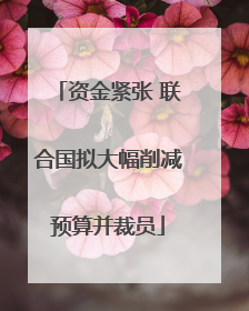 资金紧张 联合国拟大幅削减预算并裁员