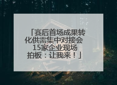 赛后首场成果转化供需集中对接会 15家企业现场拍板：让我来！
