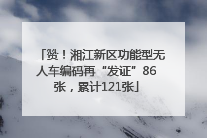 赞！湘江新区功能型无人车编码再“发证”86张，累计121张