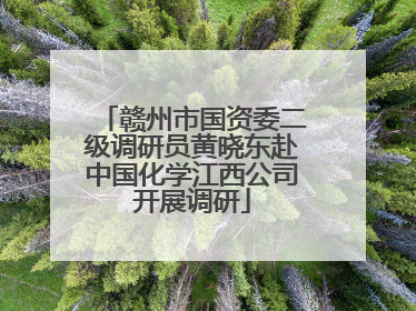 赣州市国资委二级调研员黄晓东赴中国化学江西公司开展调研
