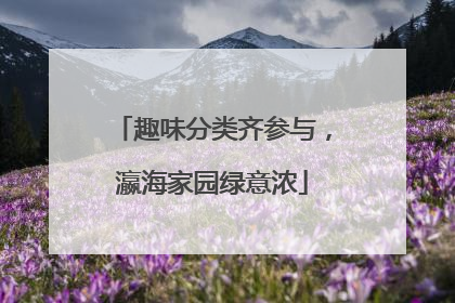 趣味分类齐参与，瀛海家园绿意浓