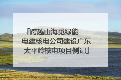 跨越山海觅绿能——电建核电公司建设广东太平岭核电项目侧记