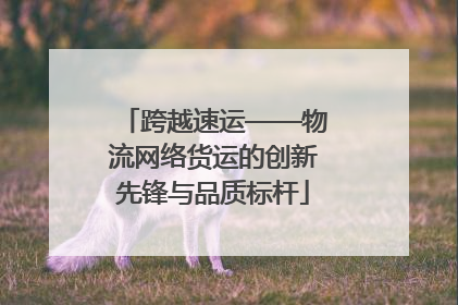 跨越速运——物流网络货运的创新先锋与品质标杆