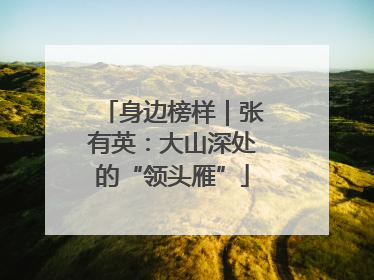 身边榜样｜张有英：大山深处的“领头雁”