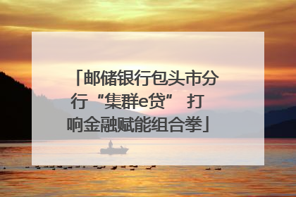 邮储银行包头市分行“集群e贷” 打响金融赋能组合拳