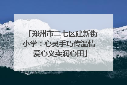 郑州市二七区建新街小学：心灵手巧传温情 爱心义卖润心田