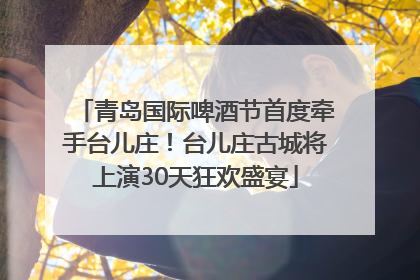 青岛国际啤酒节首度牵手台儿庄！台儿庄古城将上演30天狂欢盛宴