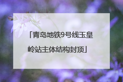 青岛地铁9号线玉皇岭站主体结构封顶